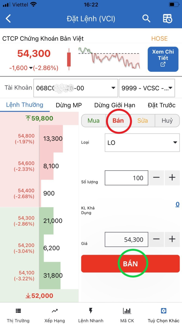 Cách đặt lệnh mua bán chứng khoán trực tuyến trên điện thoại